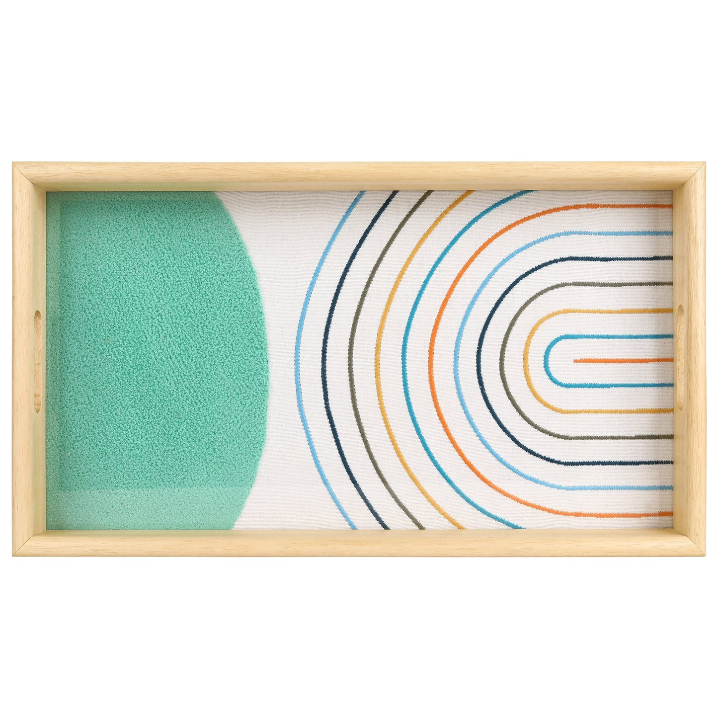 Rainbow Curve with Mint Semi - Circle – Boho - minimalist chic (30x15cm) - HomeDukaan