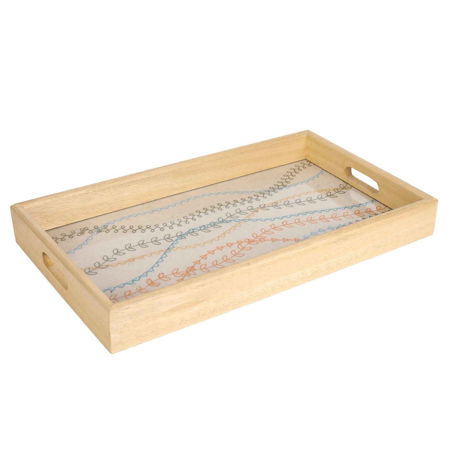Leaf & Wavy Line Design (casual - boho) (30x15cm) - HomeDukaan