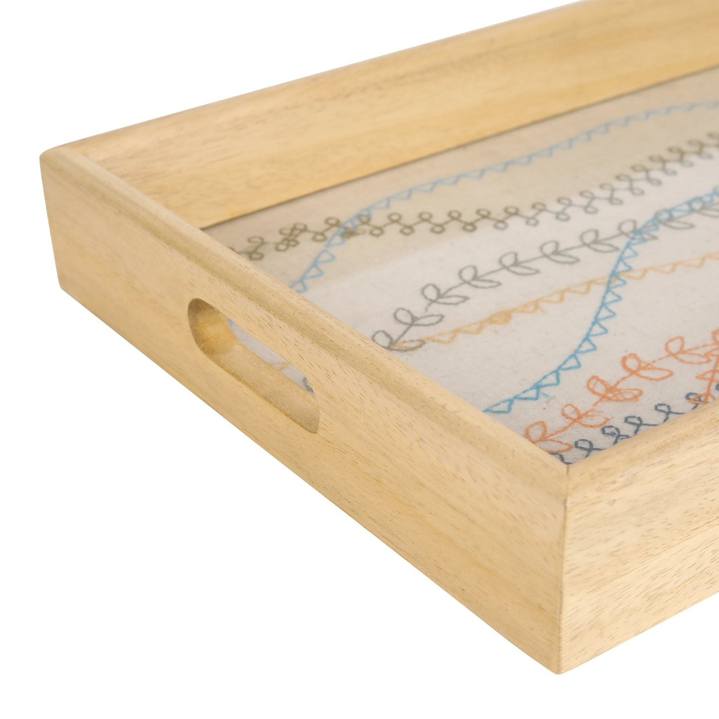 Leaf & Wavy Line Design (casual - boho) (30x15cm) - HomeDukaan