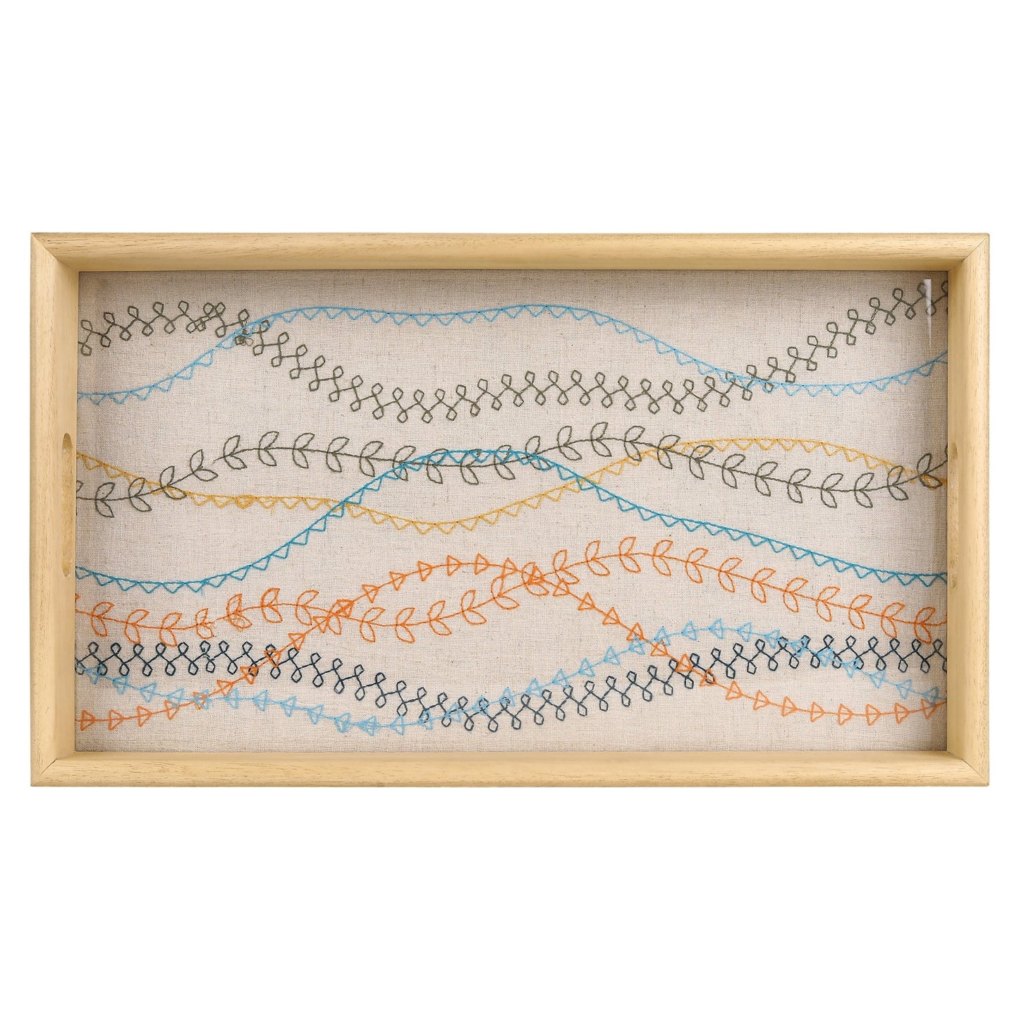 Leaf & Wavy Line Design (casual - boho) (30x15cm) - HomeDukaan