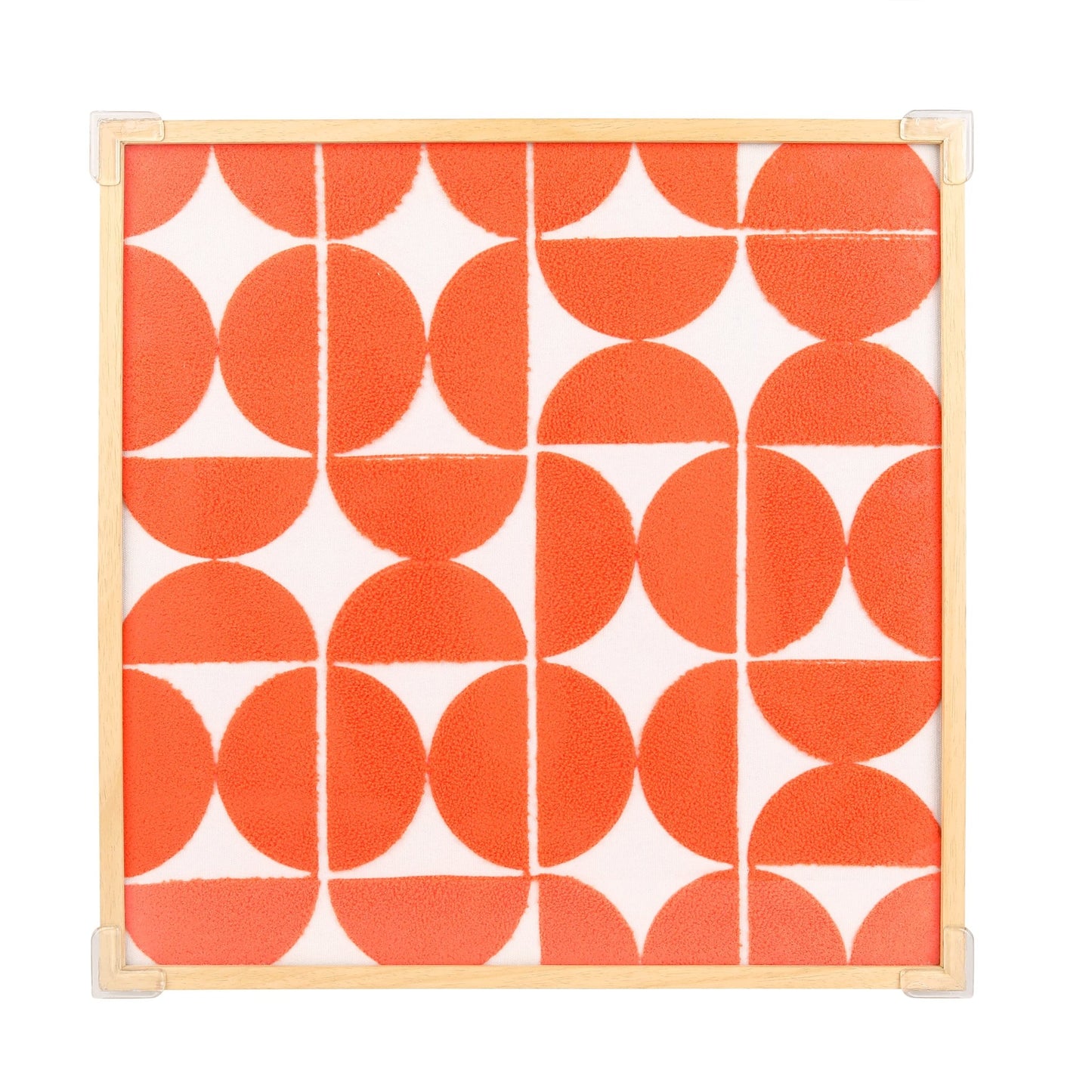 Bold Geometry Wall Art – Modern Orange Circle Design (50x50cm)(2kgs) - HomeDukaan