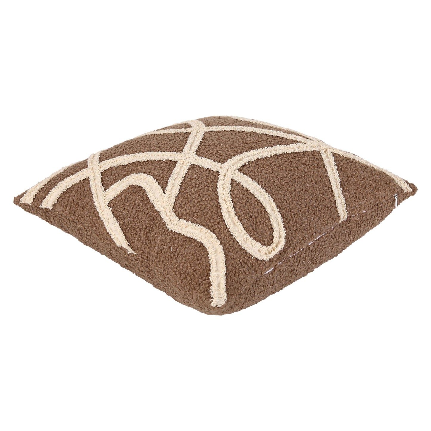 Brown Laced Cushion (45x45cm) - HomeDukaan