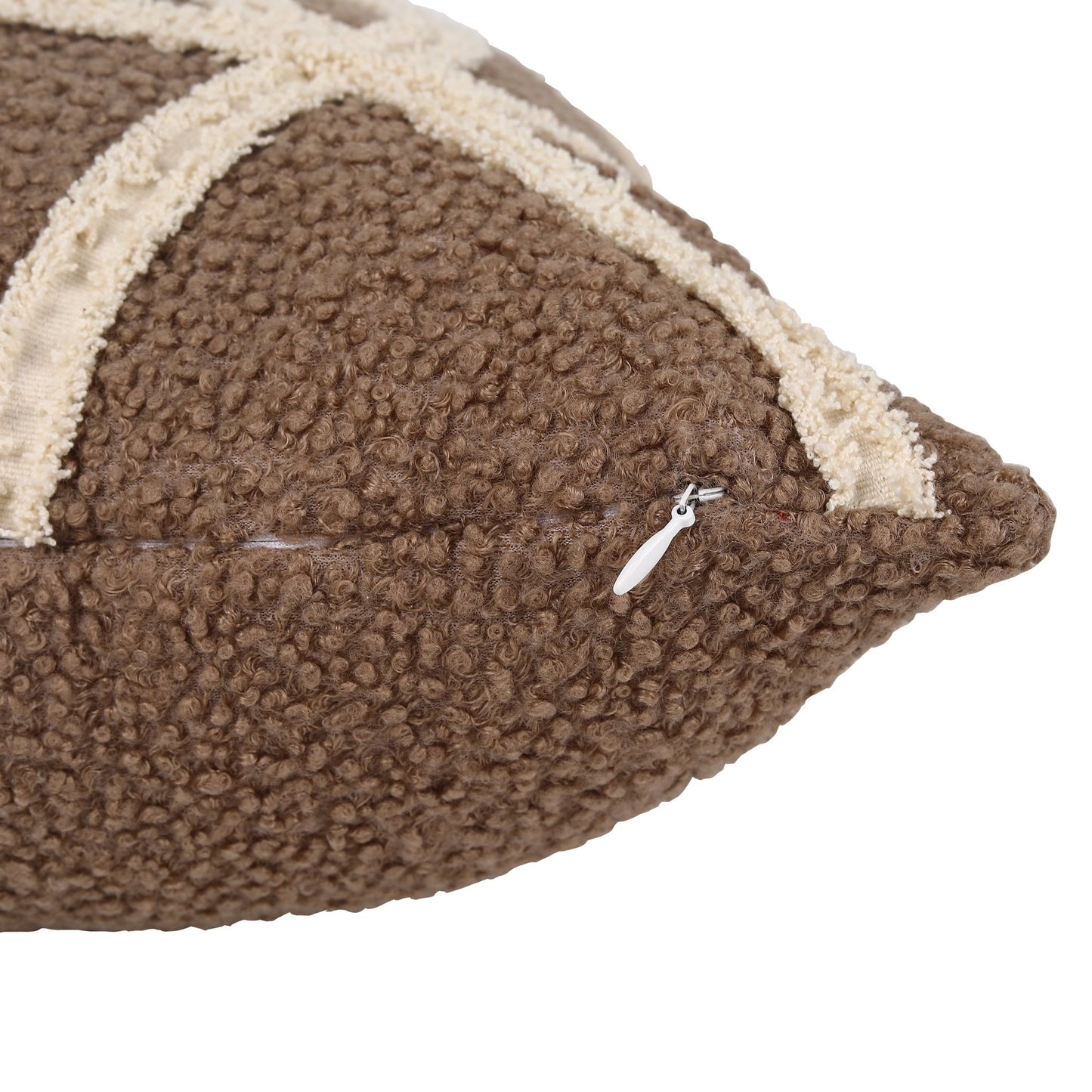 Brown Laced Cushion (45x45cm) - HomeDukaan