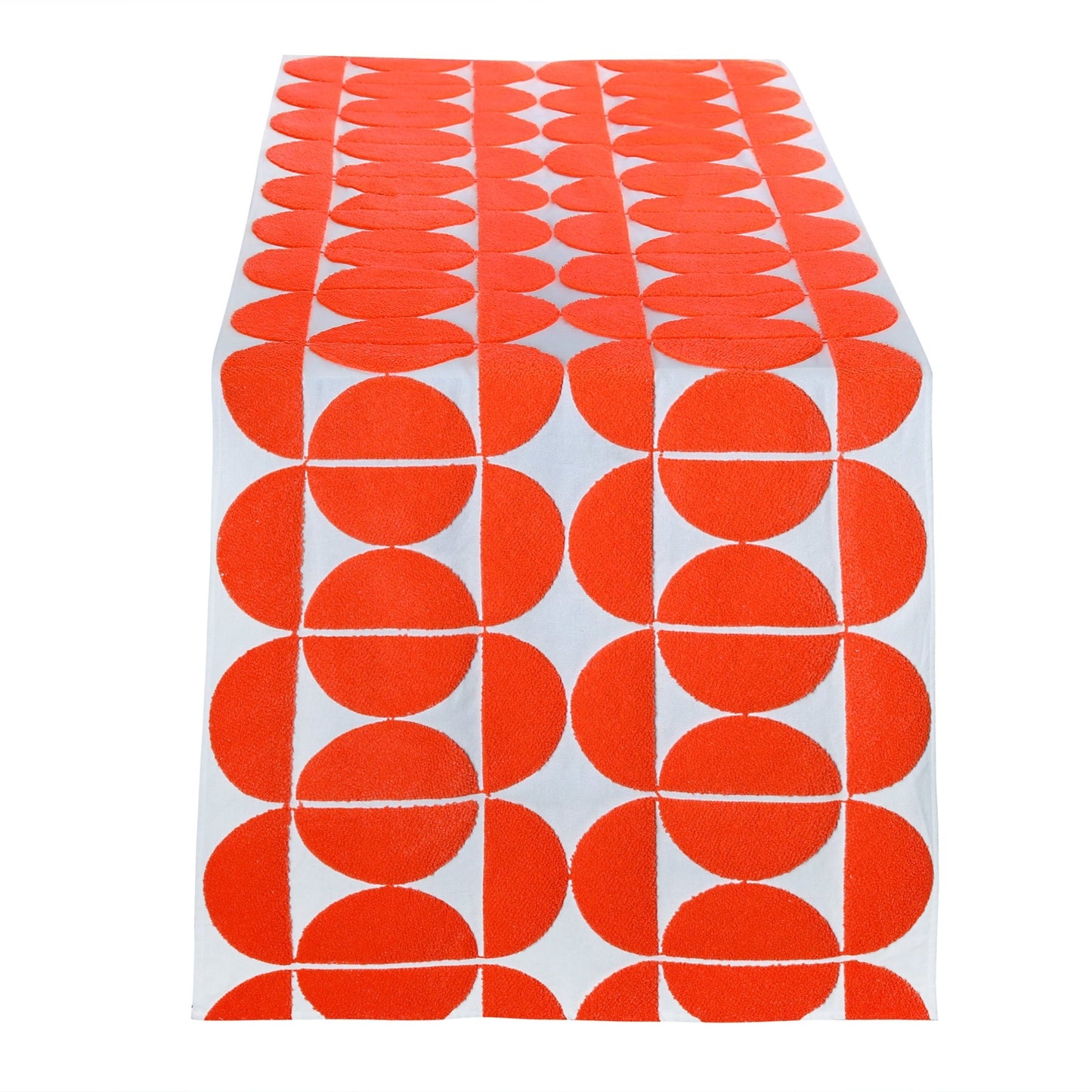 FÄRGKRETS table - runner, orange/white, 35x170cm (14x67") - HomeDukaan