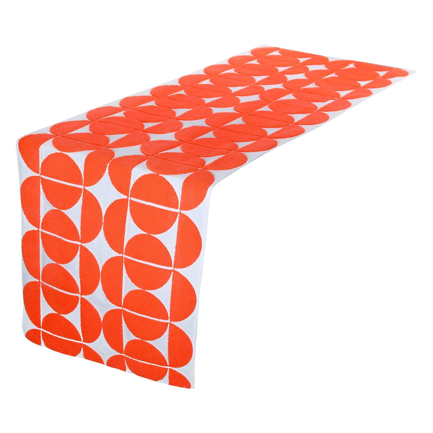 FÄRGKRETS table - runner, orange/white, 35x170cm (14x67") - HomeDukaan