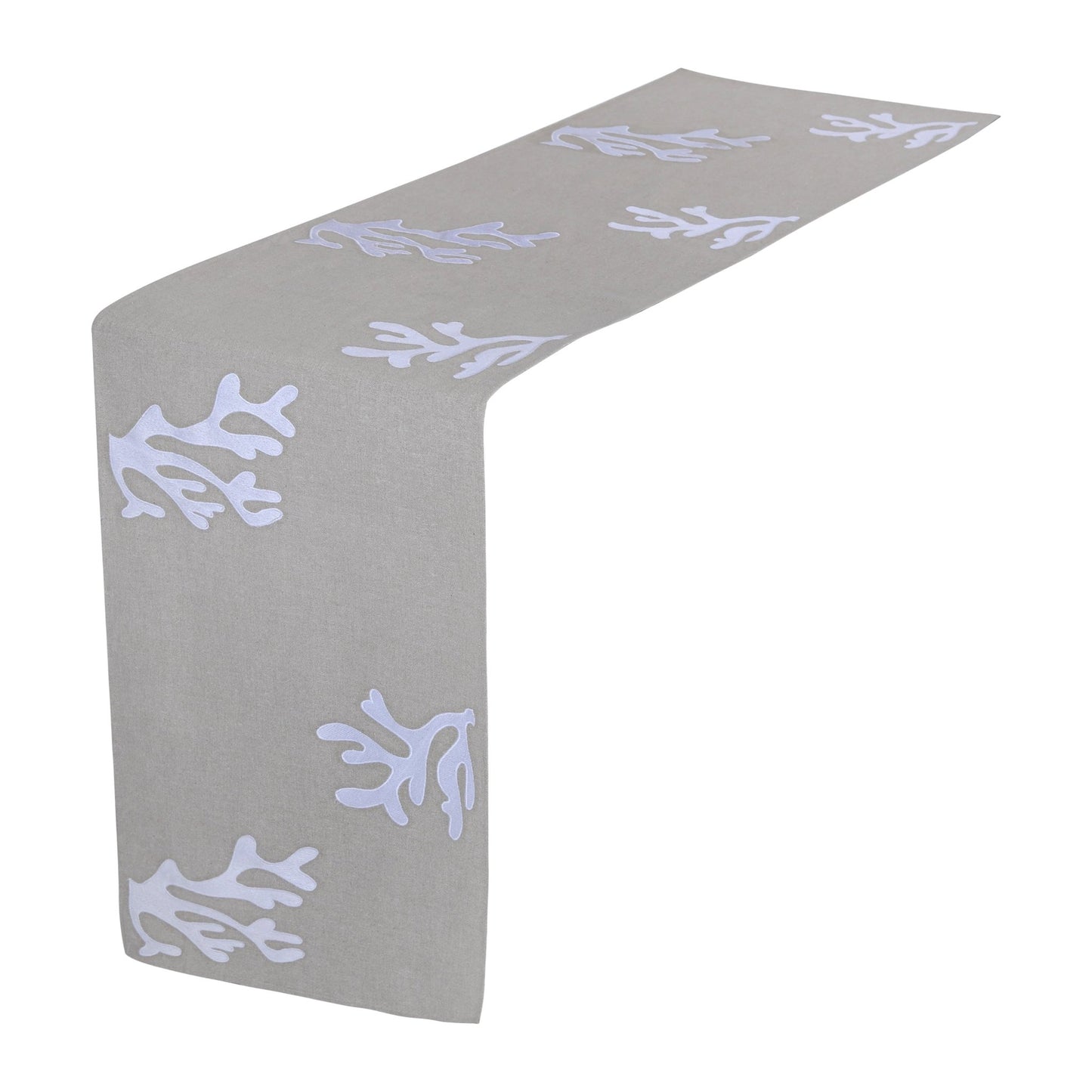 COSTABRAVA table - runner white/natural, 35x170cm (14x67") - HomeDukaan