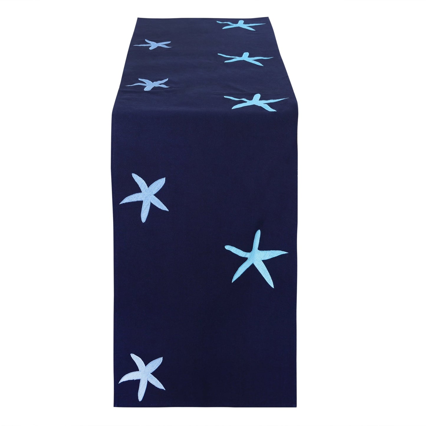 SACRAMENTO table - runner light blue/navy 35x170cm (14x67") - HomeDukaan