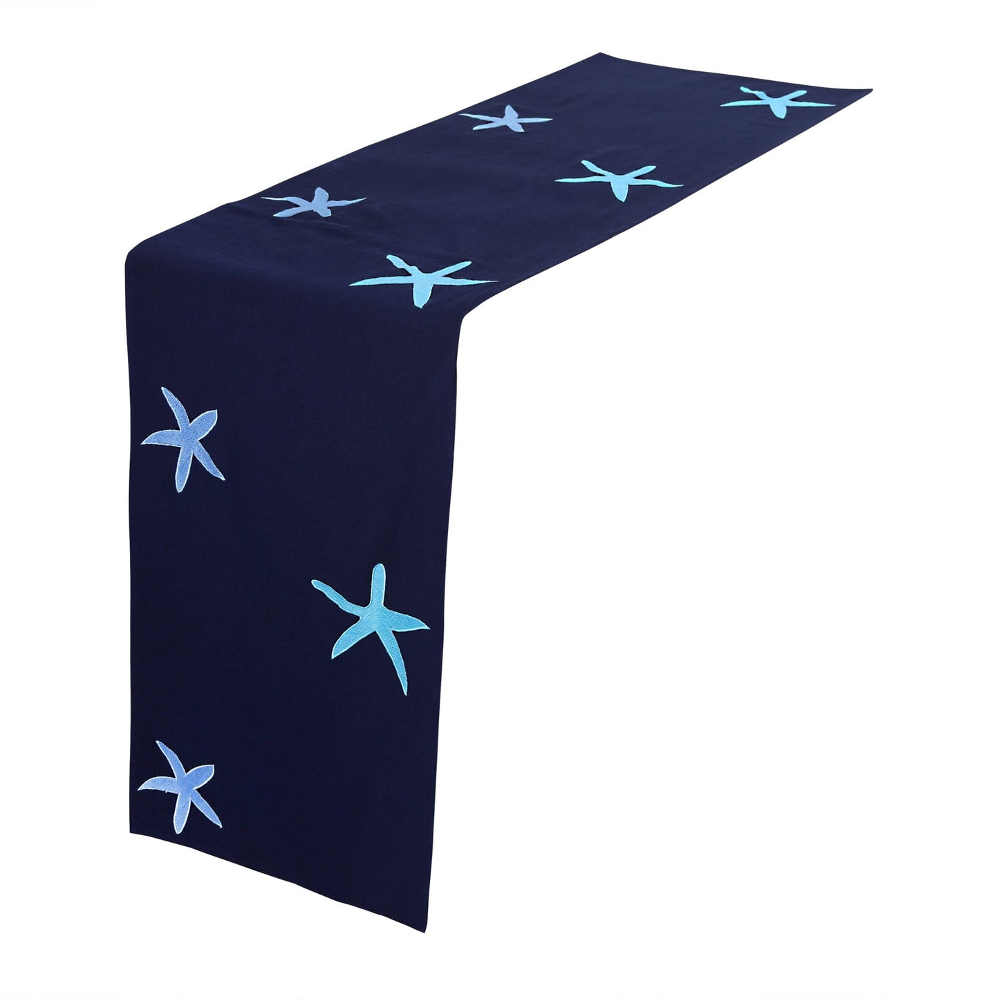 SACRAMENTO table - runner light blue/navy 35x170cm (14x67") - HomeDukaan
