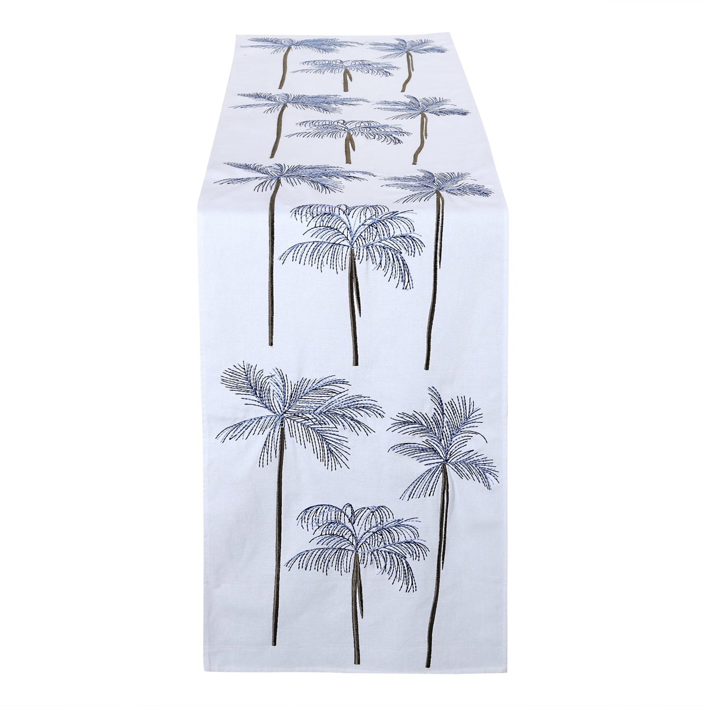 PALAMOS table - runner neon blue/white 35x170cm (14x67") - HomeDukaan