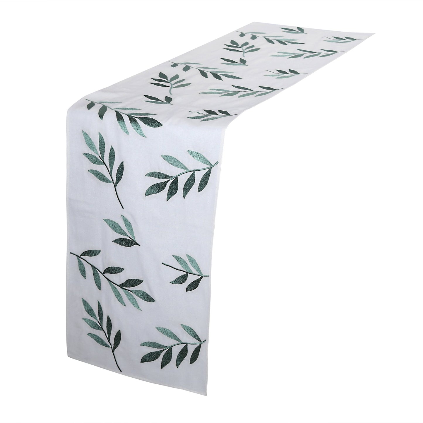 CARACUS table - runner green/white, 35x170cm (14x67") (tbd) - HomeDukaan