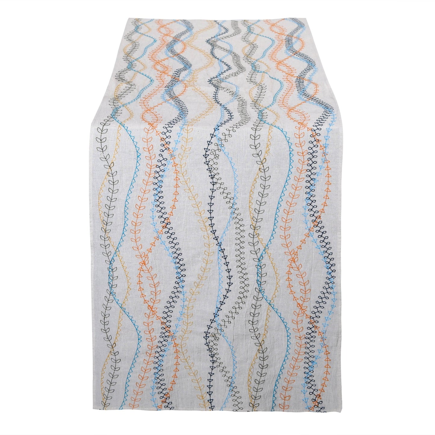 PALM table - runner multicolor/natural 35x170cm (14x67") - HomeDukaan