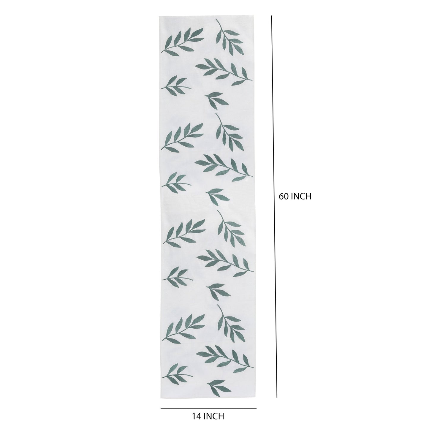CARACUS table - runner green/white, 35x170cm (14x67") (tbd) - HomeDukaan