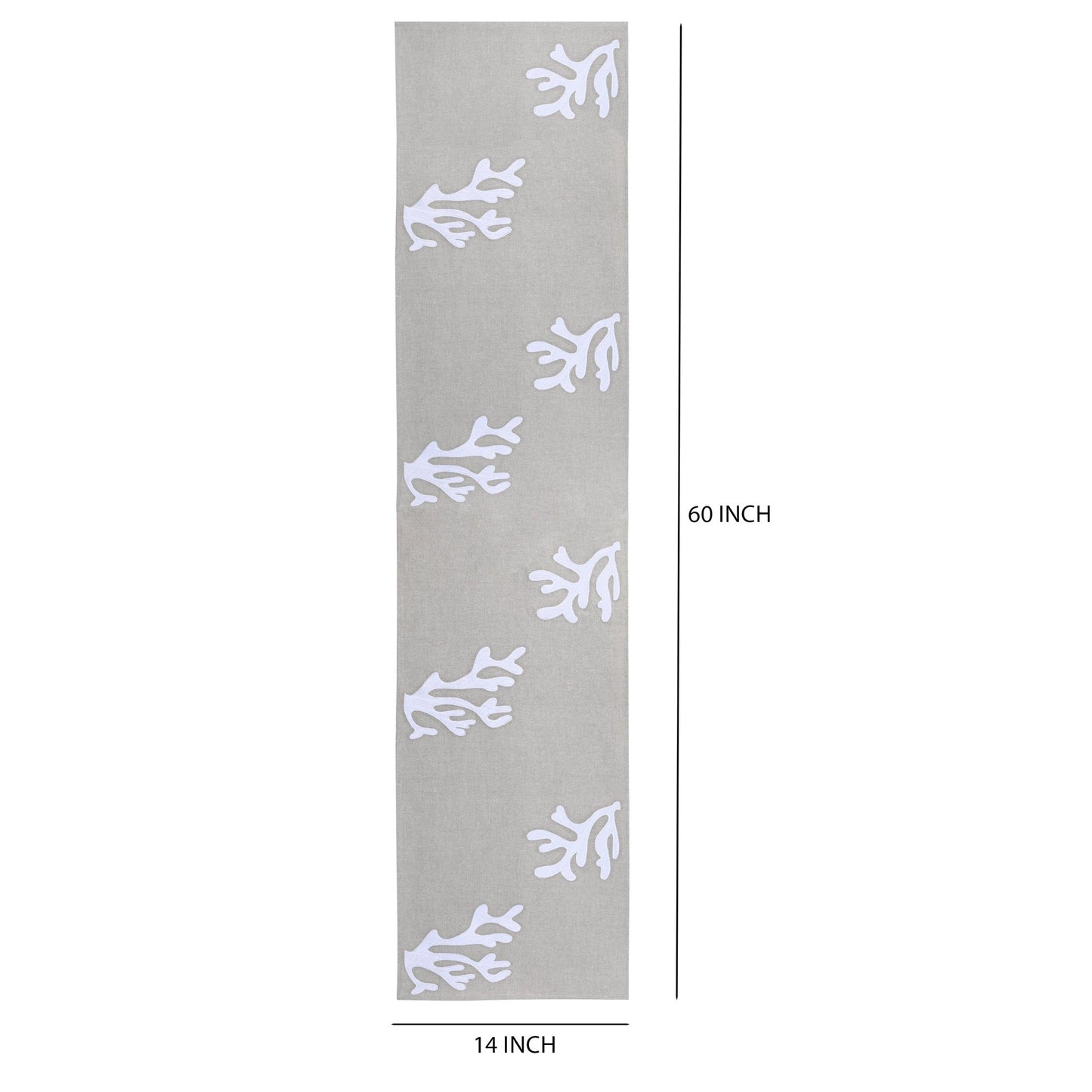 COSTABRAVA table - runner white/natural, 35x170cm (14x67") - HomeDukaan