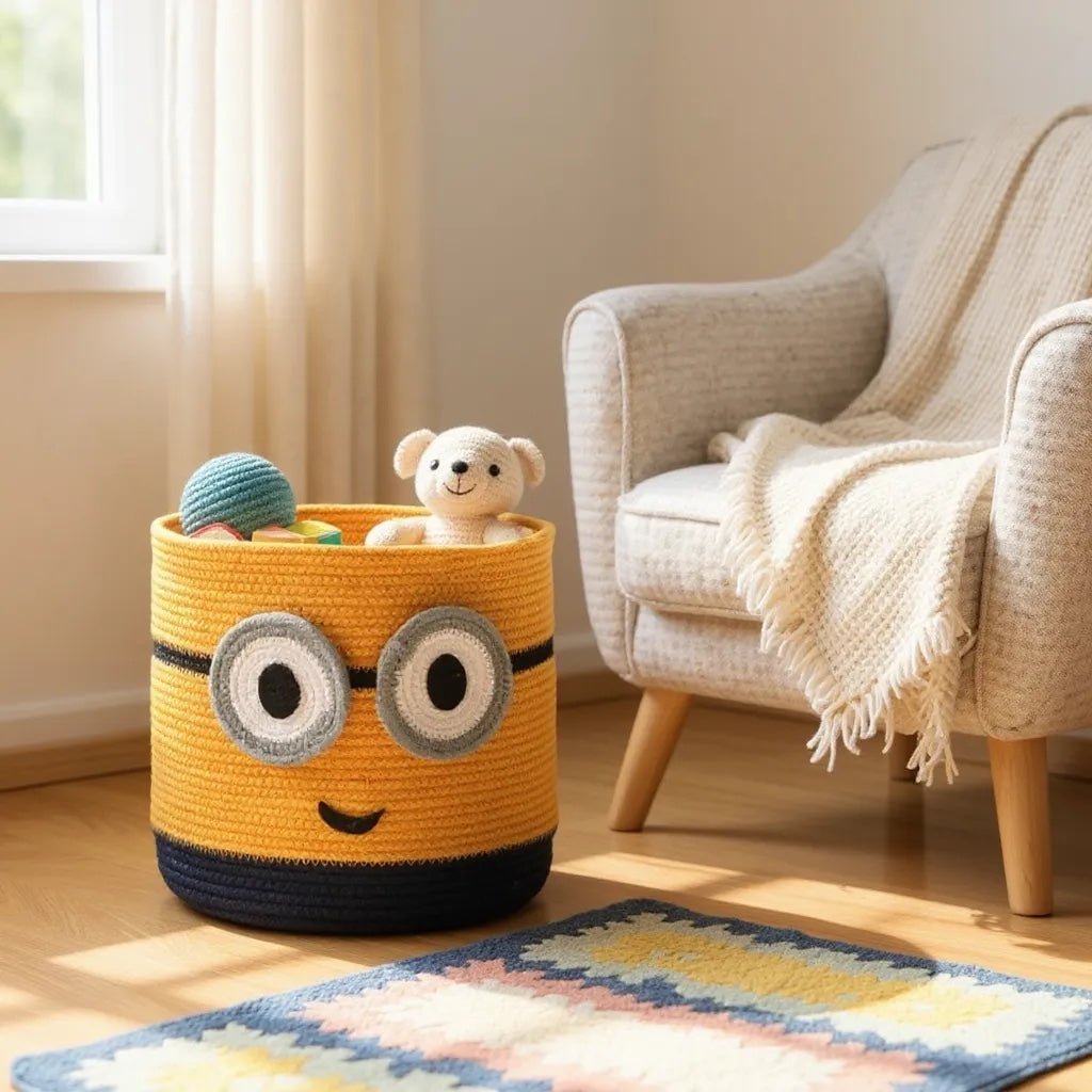Minion - inspired Storage Basket - HomeDukaan