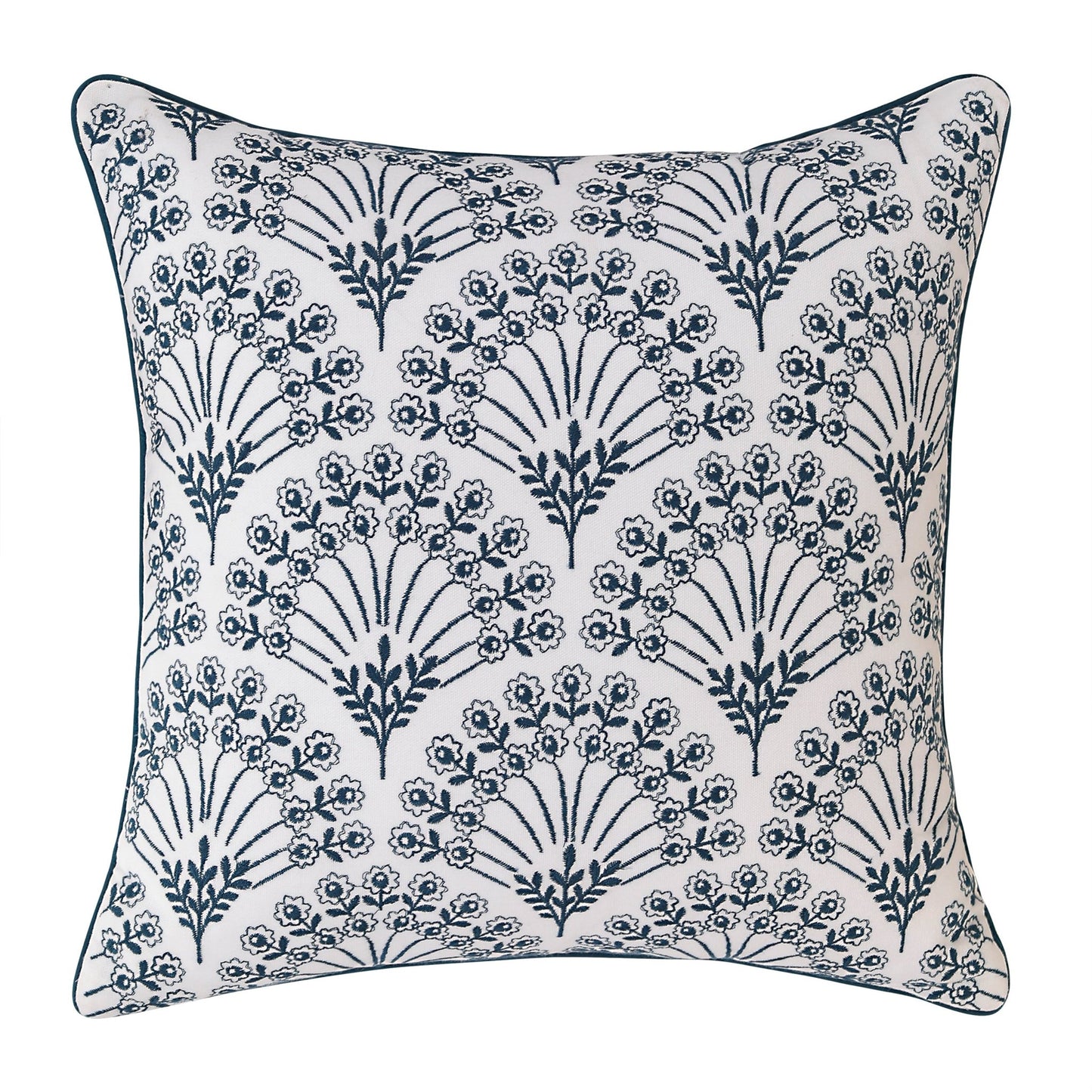 MÖRKBLAD cushion set, blue/white, 45x45cm (18x18") - HomeDukaan