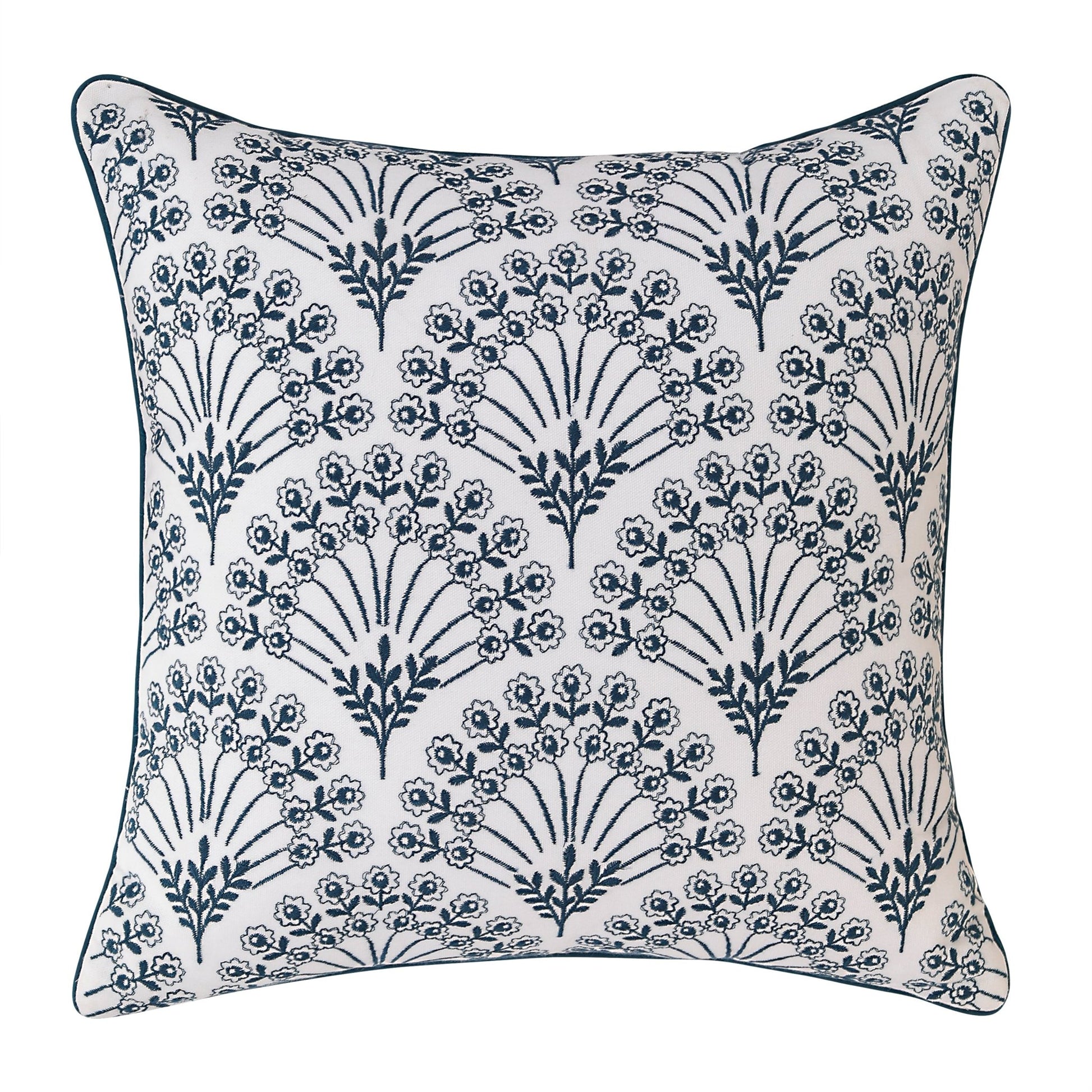 MÖRKBLAD cushion set, blue/white, 45x45cm (18x18") - HomeDukaan