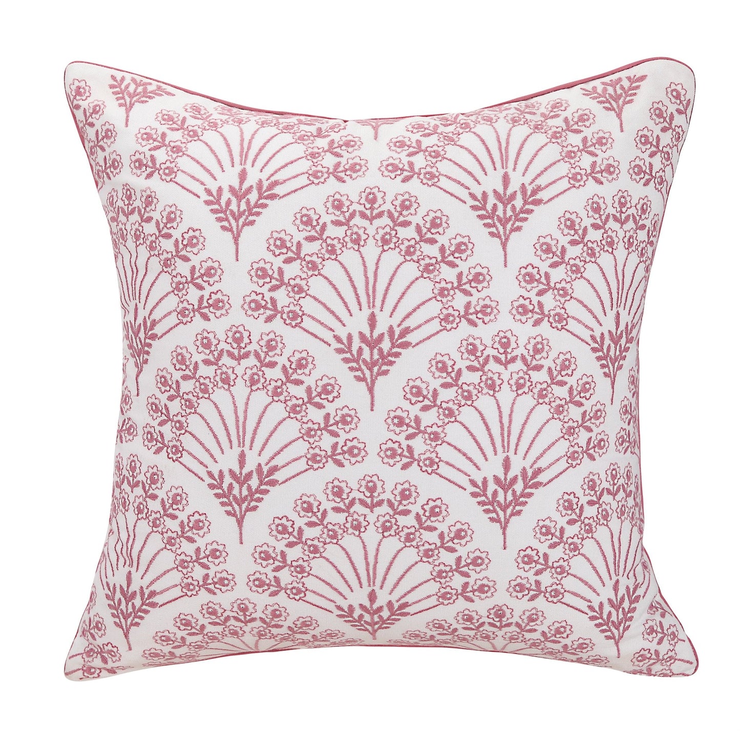 ROSENFAN cushion set, pink/white, 45x45cm (18x18") - HomeDukaan