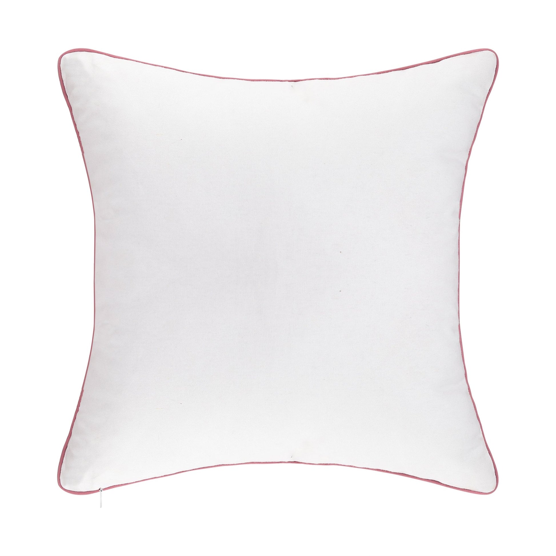 ROSENFAN cushion set, pink/white, 45x45cm (18x18") - HomeDukaan