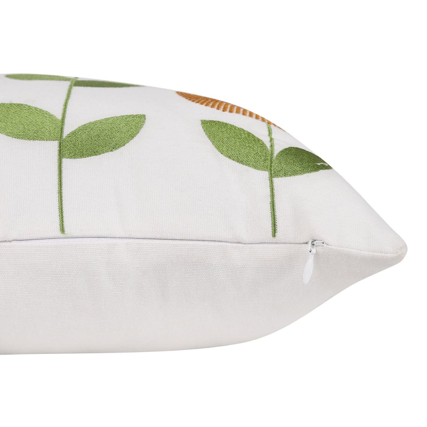 White sunflower cushion (45x45cm) - HomeDukaan