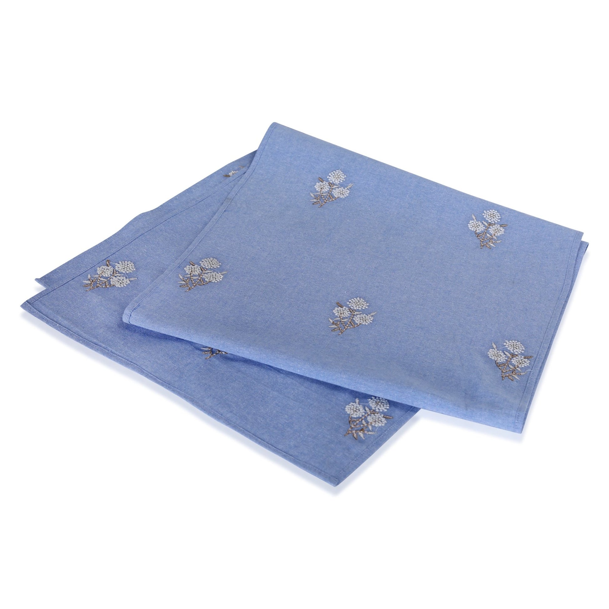 MIAMI table - runner hite - yellow/blue, 35x170cm (14x67") - HomeDukaan
