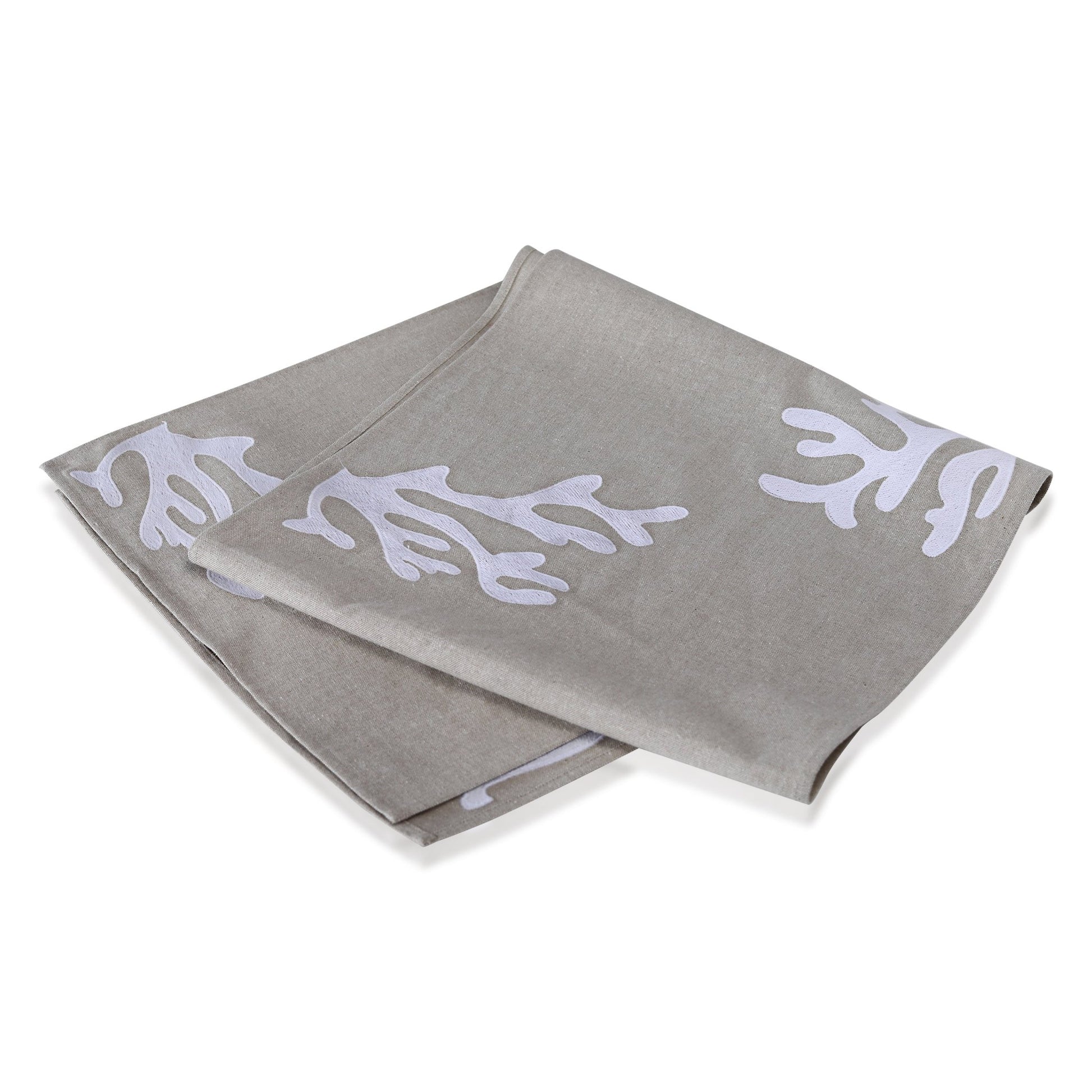 COSTABRAVA table - runner white/natural, 35x170cm (14x67") - HomeDukaan