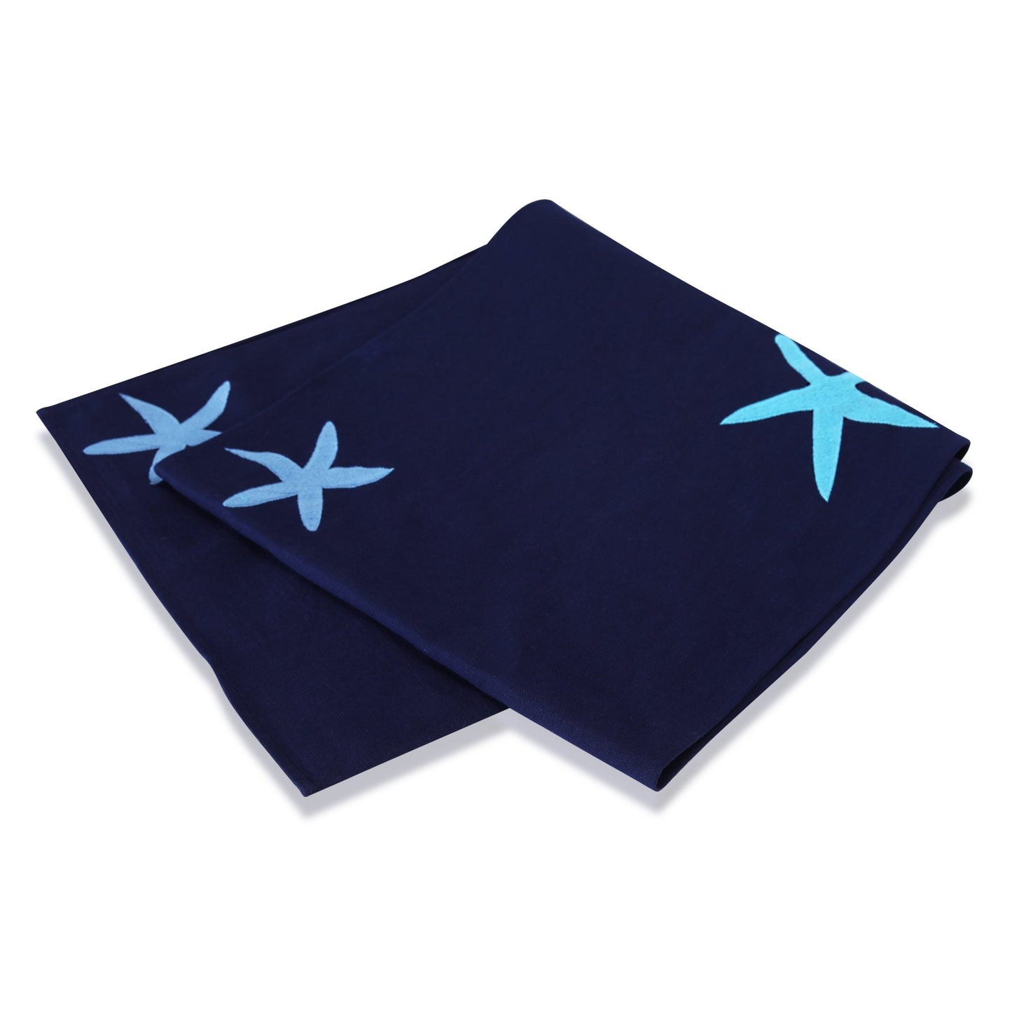 SACRAMENTO table - runner light blue/navy 35x170cm (14x67") - HomeDukaan