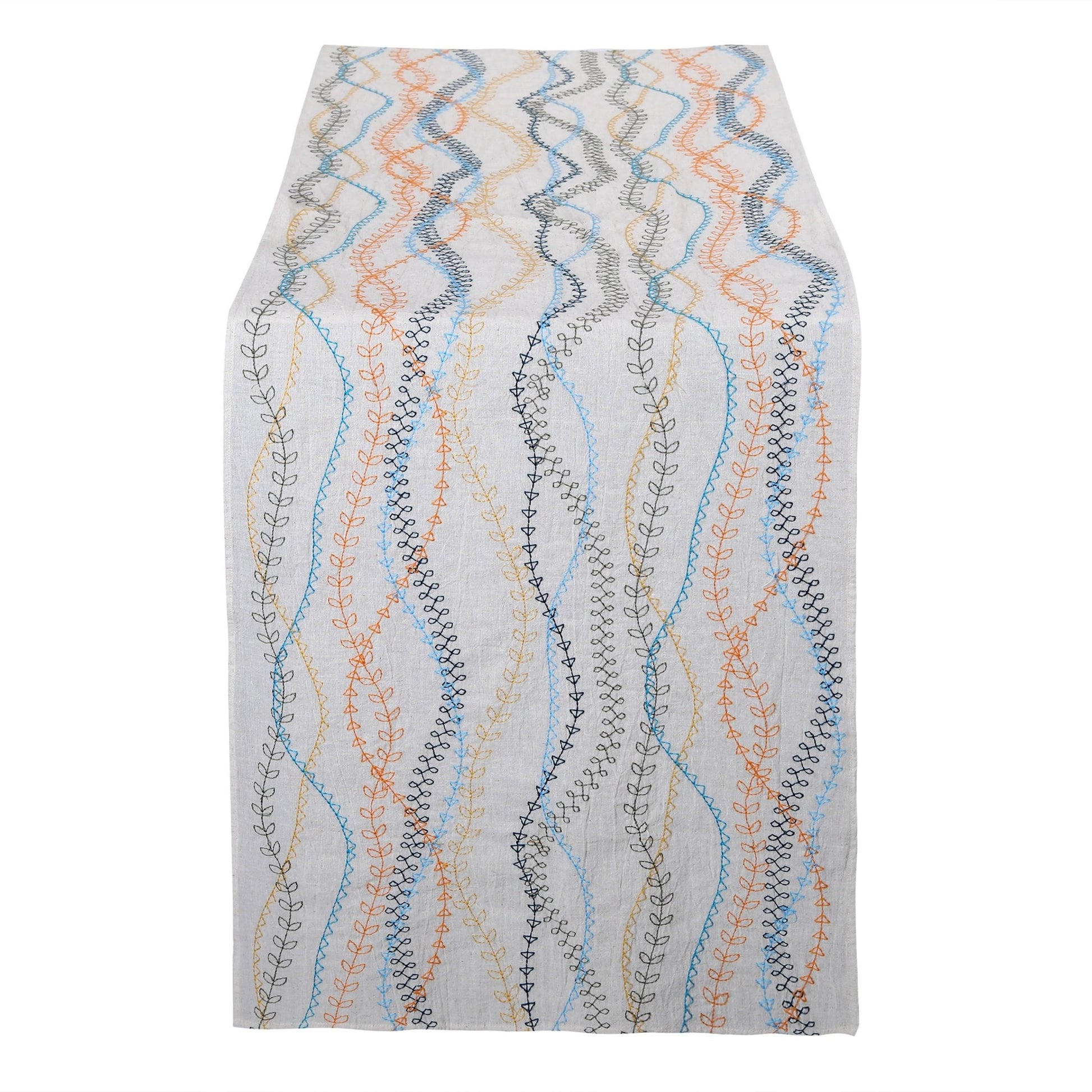 PALM table - runner multicolor/natural 35x170cm (14x67") - HomeDukaan