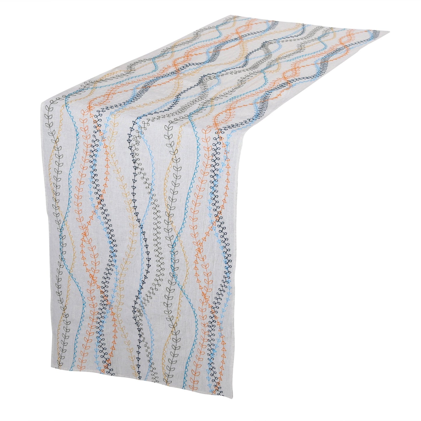 PALM table - runner multicolor/natural 35x170cm (14x67") - HomeDukaan