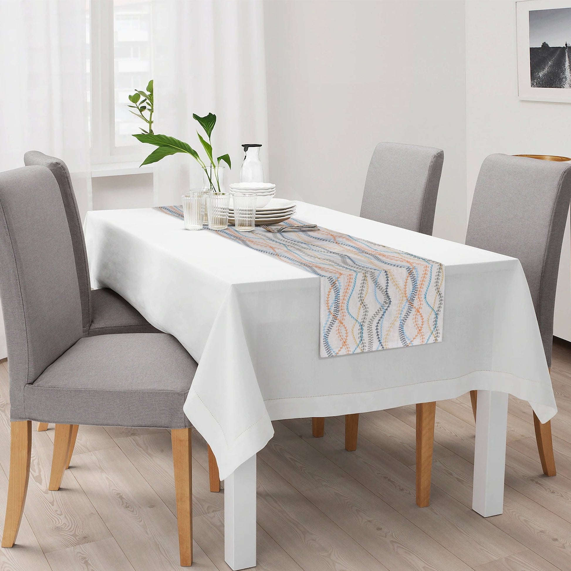 PALM table - runner multicolor/natural 35x170cm (14x67") - HomeDukaan