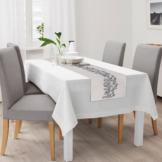 MEDELLIN table - runner black/white 35x170cm (14x67") - HomeDukaan