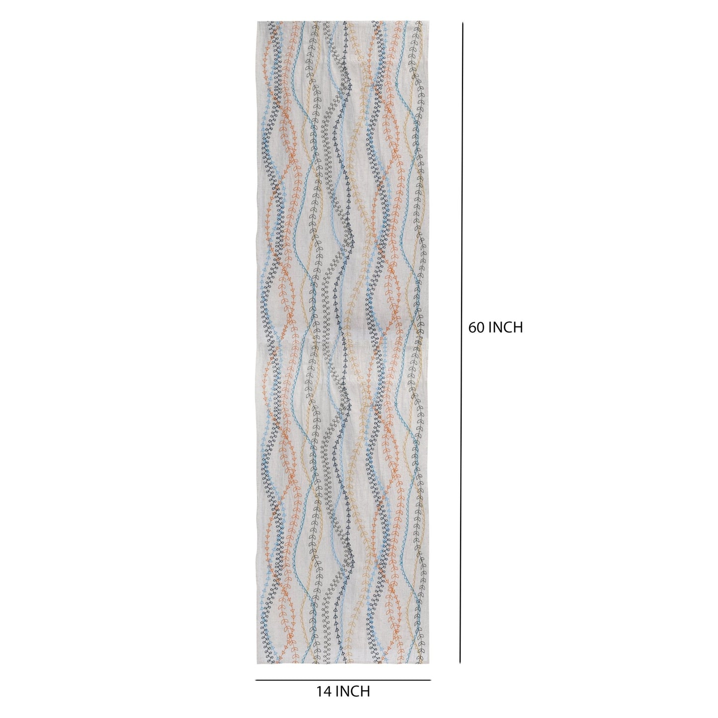 PALM table - runner multicolor/natural 35x170cm (14x67") - HomeDukaan