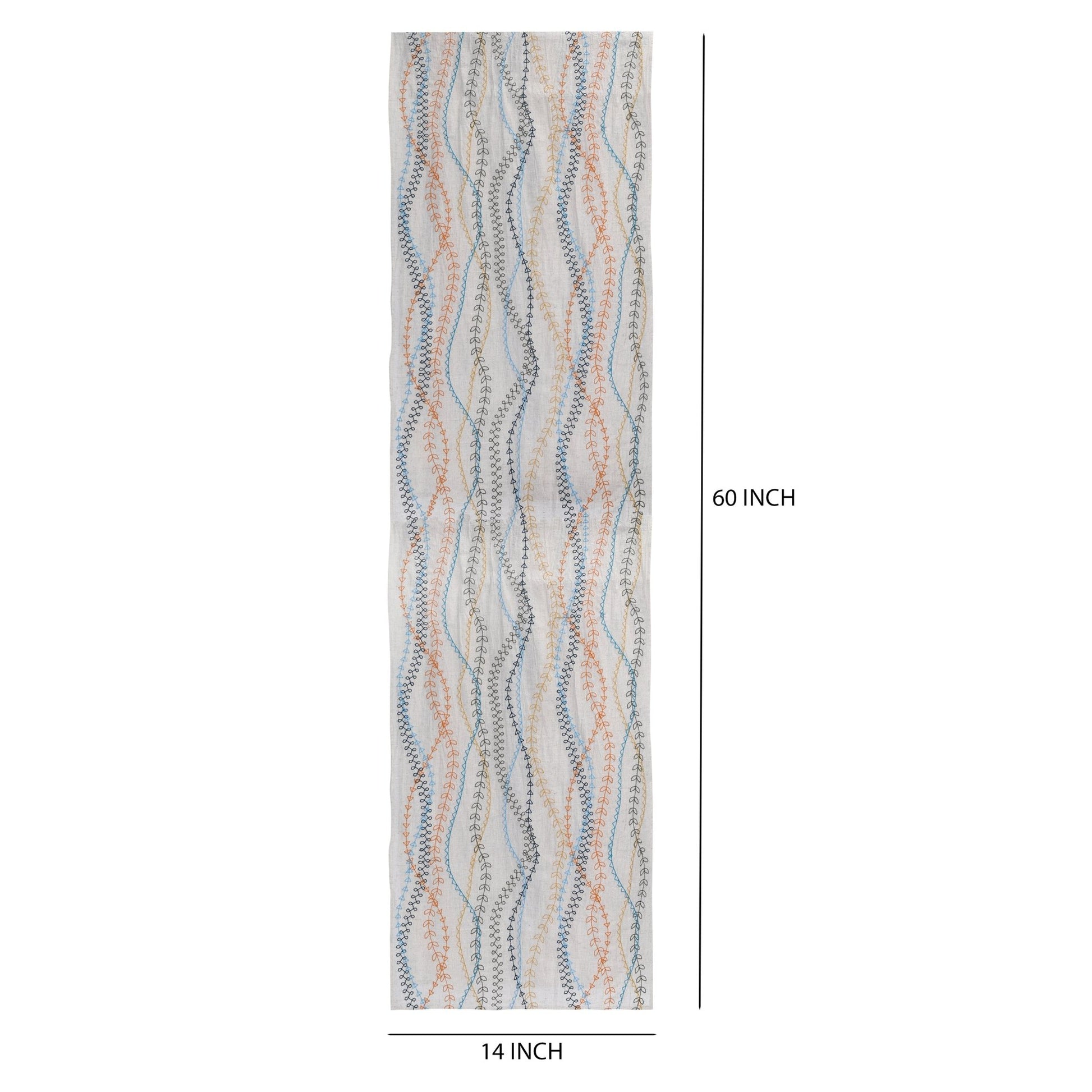 PALM table - runner multicolor/natural 35x170cm (14x67") - HomeDukaan