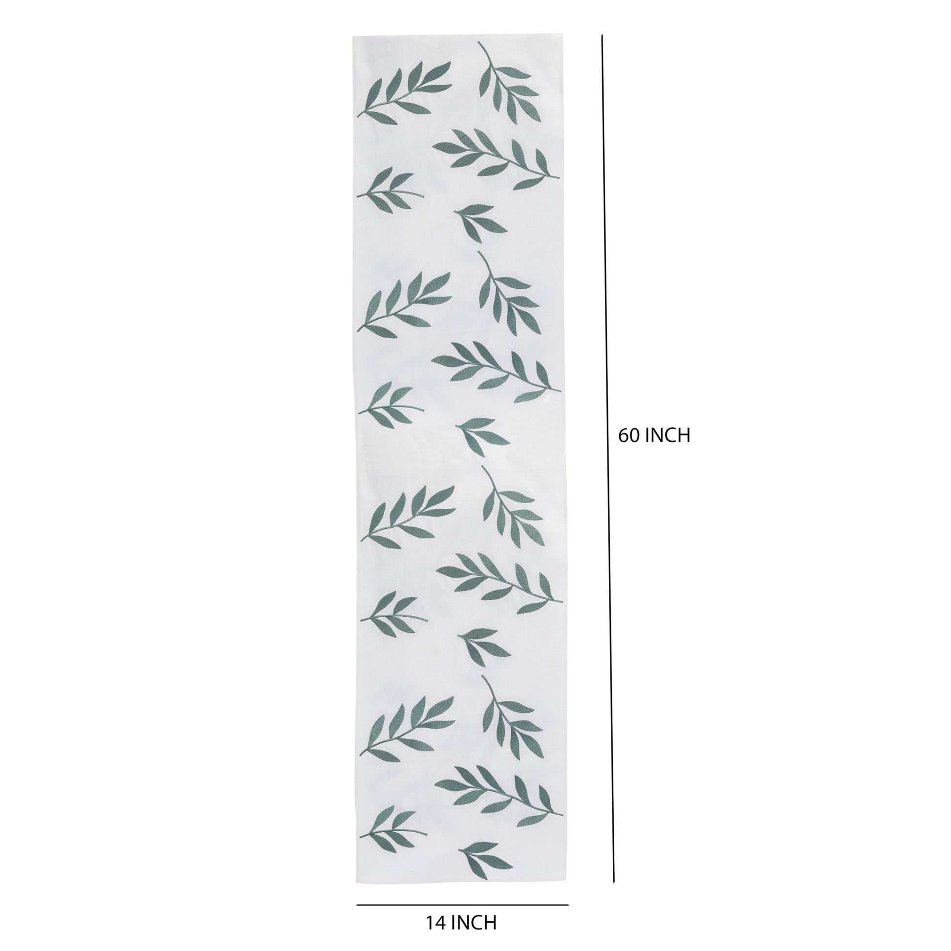 CARACUS table - runner green/white, 35x170cm (14x67") (tbd) - HomeDukaan