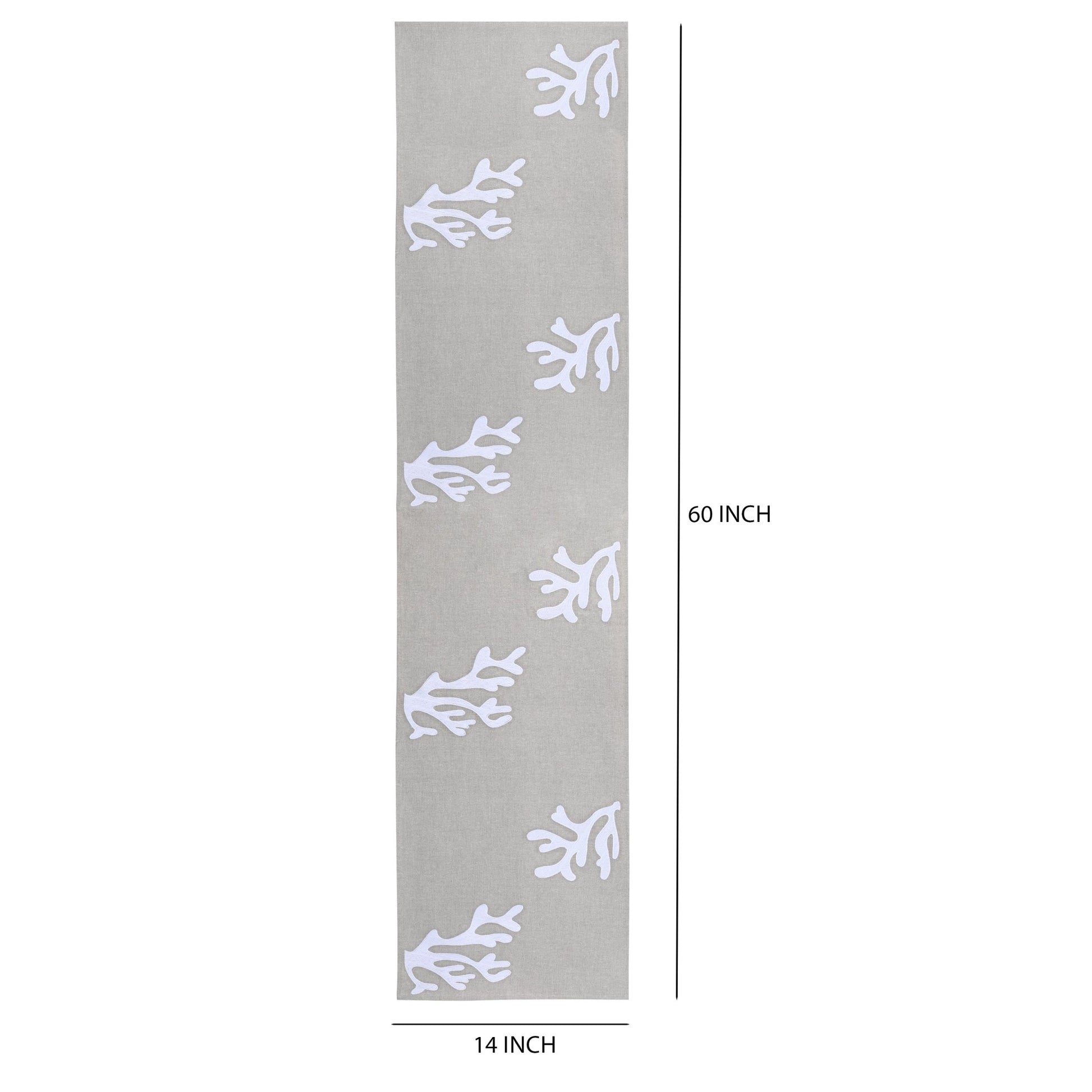 COSTABRAVA table - runner white/natural, 35x170cm (14x67") - HomeDukaan