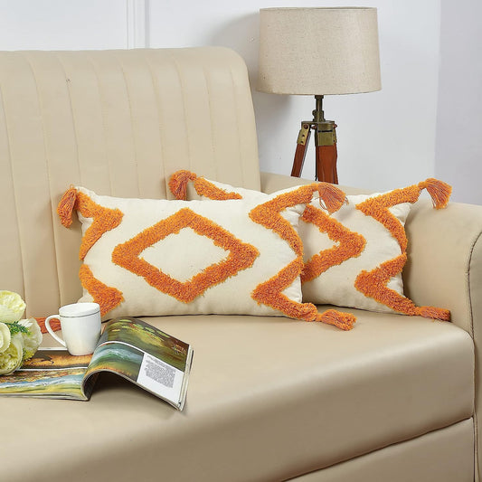 New Yellow Diamond oblong Cushion cover