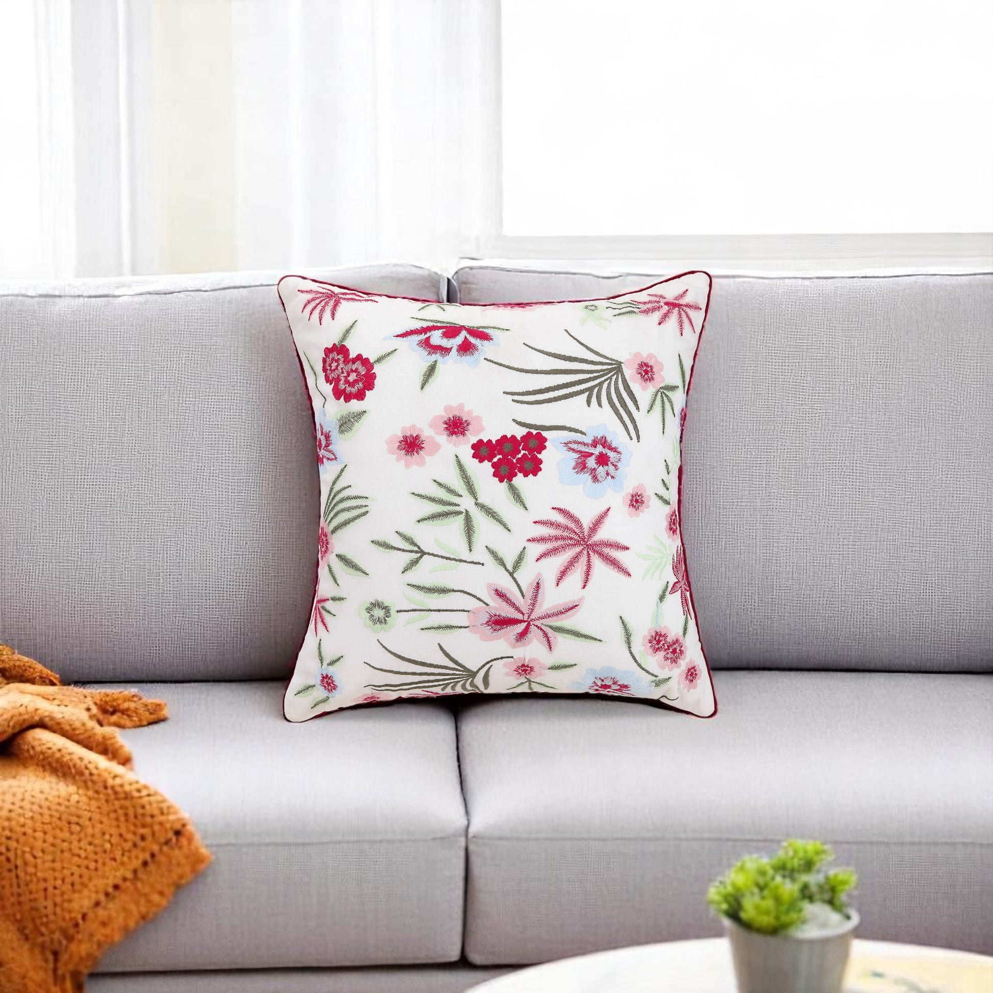 BLOMSTERVIND, cushion set, multi - color, 45x45cm (18x18") - HomeDukaan