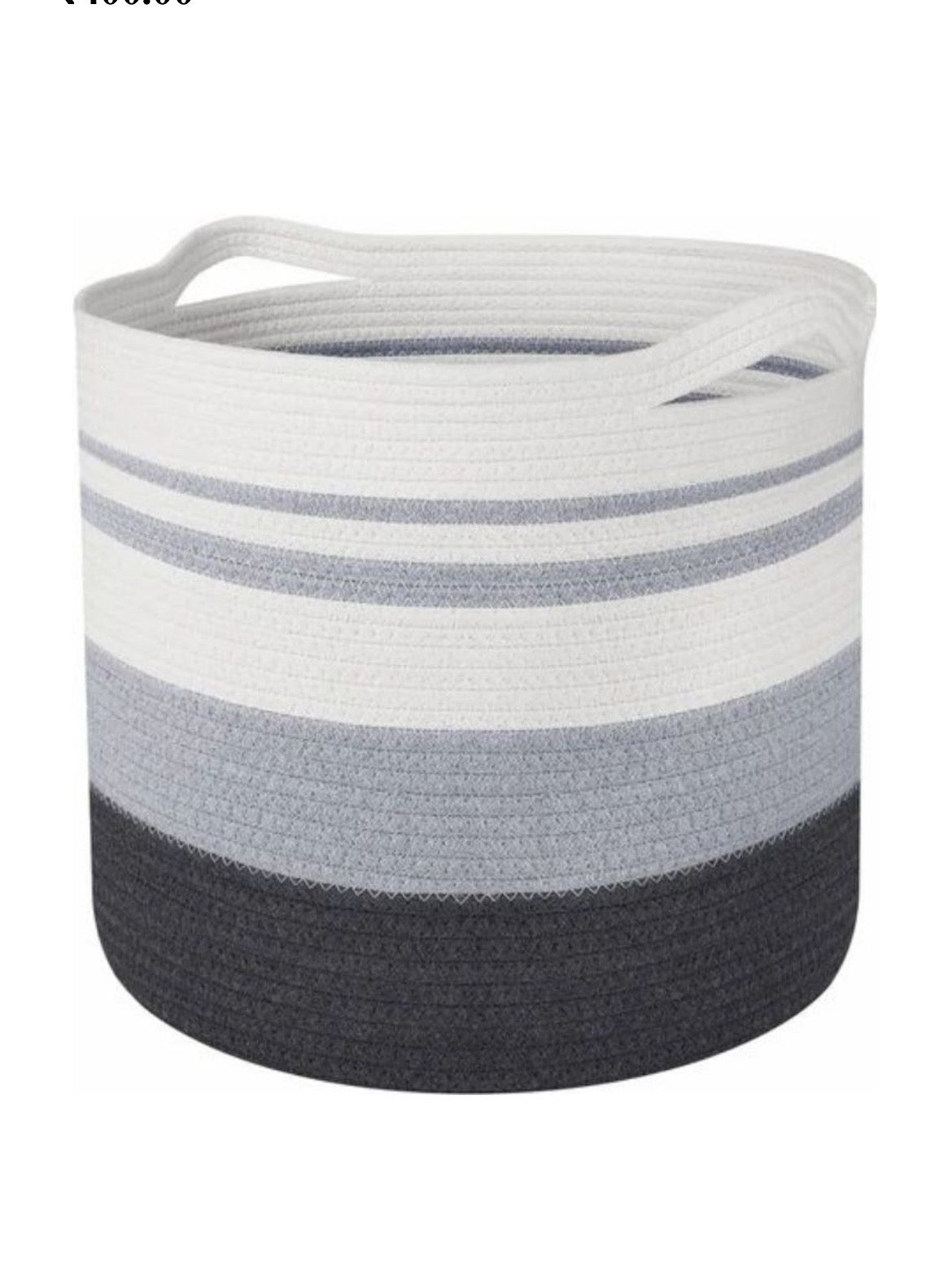 Black n White Striped Basket - HomeDukaan
