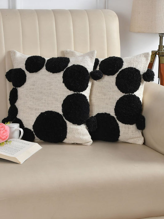 black circle cushion cover