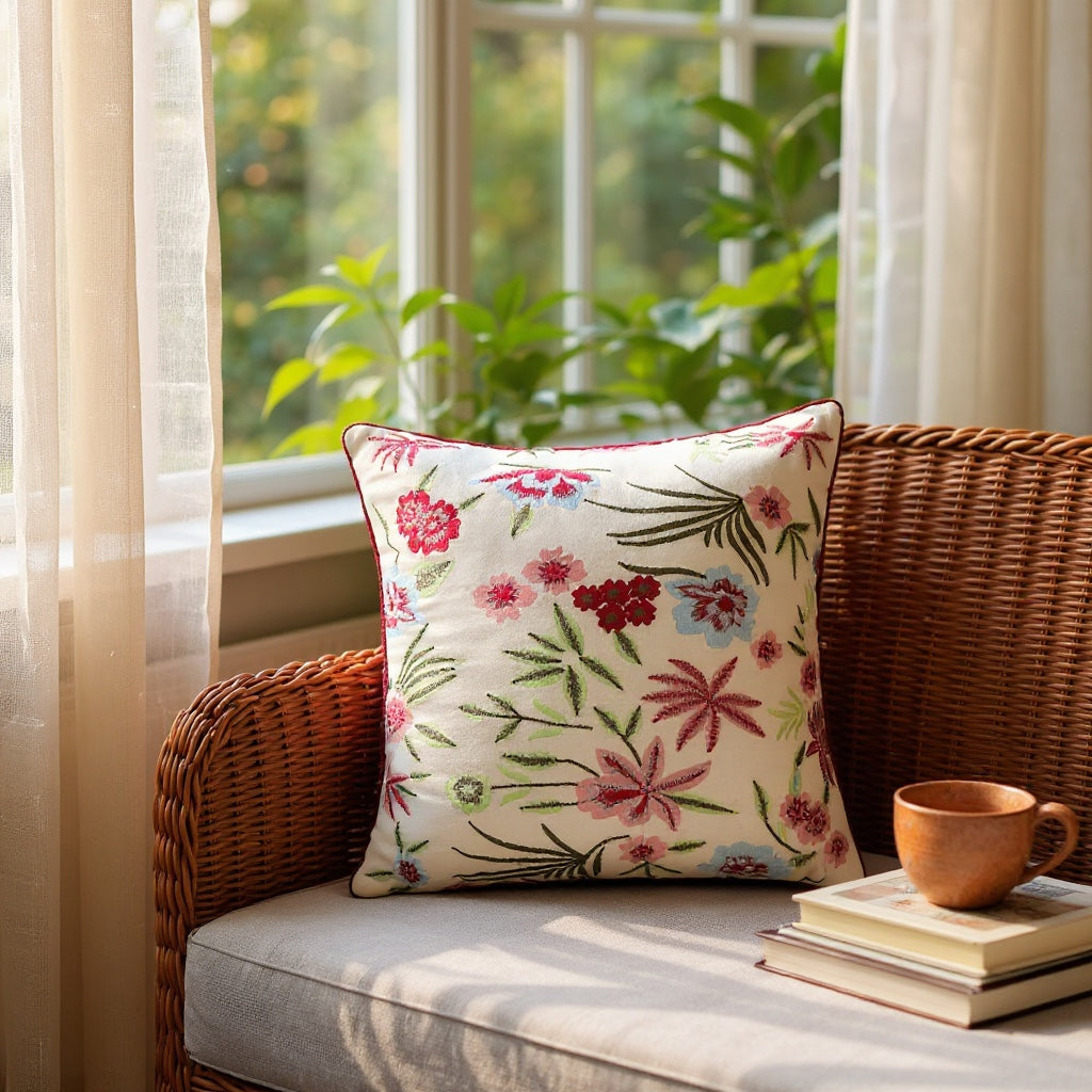 BLOMSTERVIND, cushion set, multi-color, 45x45cm (18x18")