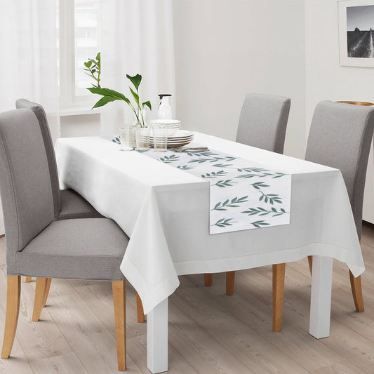 CARACUS table - runner green/white, 35x170cm (14x67") (tbd) - HomeDukaan