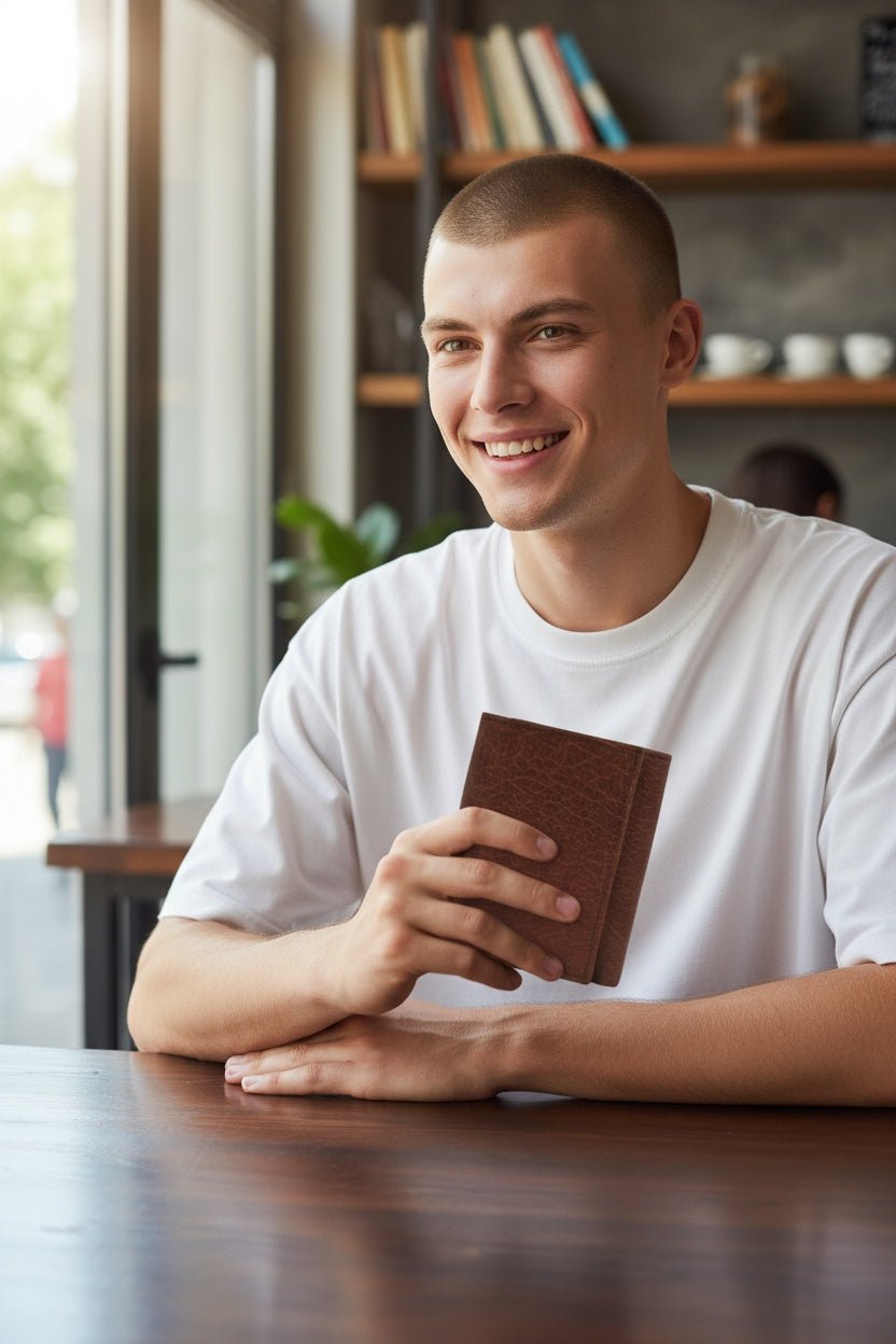 Bi - Fold Brown Wallet - HomeDukaan