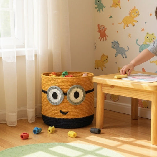 Minion - inspired Storage Basket - HomeDukaan